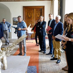 Pfarrer Mag. Dietmar Grünwald, Franz Küberl (Obmann des 'Verein Freunde und Förderer der Basilika Mariatrost'), DI Christian Purrer (Vorstandssprecher Energie Steiermark und Ko-Vorsitzender 'Zukunfstkomitee Basilika Mariatrost', Spendenpartner), Mag.