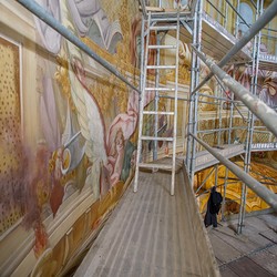 Pfarrer Mag. Dietmar Grünwald, Franz Küberl (Obmann des 'Verein Freunde und Förderer der Basilika Mariatrost'), DI Christian Purrer (Vorstandssprecher Energie Steiermark und Ko-Vorsitzender 'Zukunfstkomitee Basilika Mariatrost', Spendenpartner), Mag.